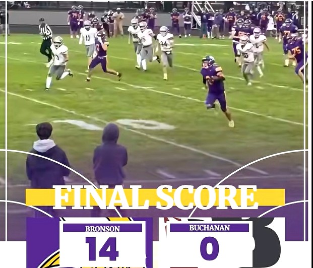 Stevens helps Bronson beat Buchanan 14-0